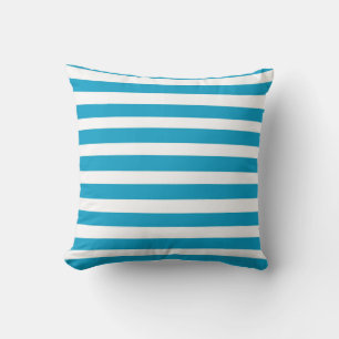 Light Blue and White Stripes Cushion