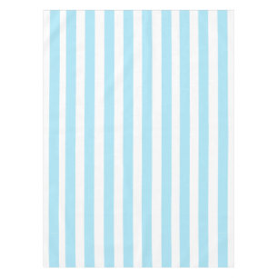 Light Blue and White Stripes Pattern Tablecloth