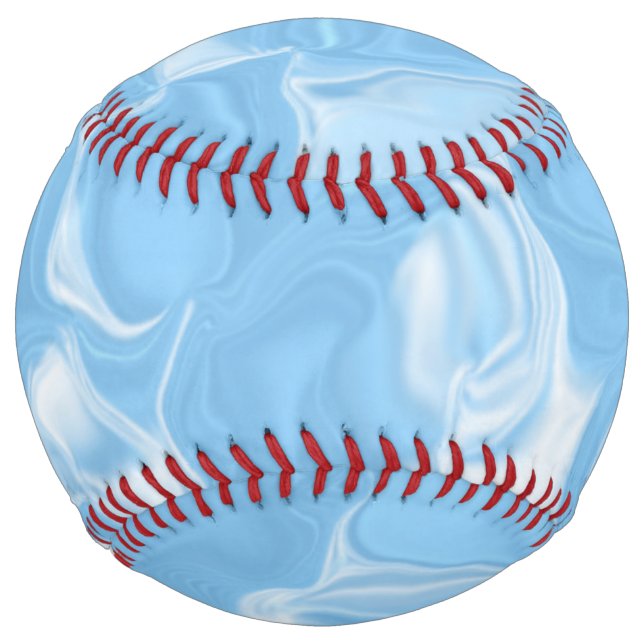 Light Blue and White Waves Softball (Front)