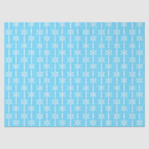 Light Blue and White Winter Snowflakes Pattern Tissue Paper
