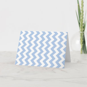 Light Blue and White Zigzag Card