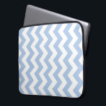 Light Blue and White Zigzag Laptop Sleeve<br><div class="desc">Alternating rows of light blue and white zigzags make up this bold geometric pattern. The baby blue and white design was designed from scratch. 

 Digitally created image. 
 Copyright ©2013 Claire E. Skinner,  All rights reserved.</div>