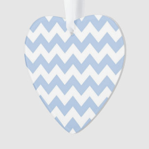 Light Blue and White Zigzag Ornament