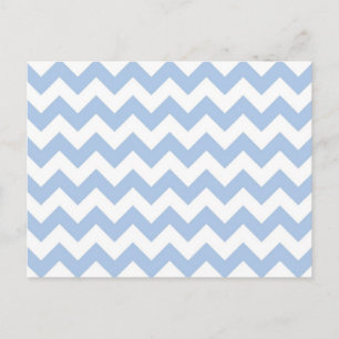 Light Blue and White Zigzag Postcard