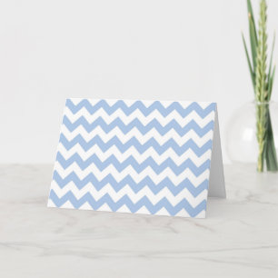 Light Blue and White Zigzag Thank You Card