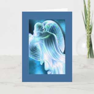 Light Blue Angel Greeting Card