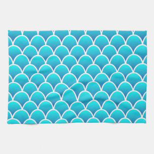 Light blue  Animal Skin abstract pattern Tea Towel