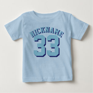 Light Blue & Aqua Baby   Sports Jersey T-Shirt