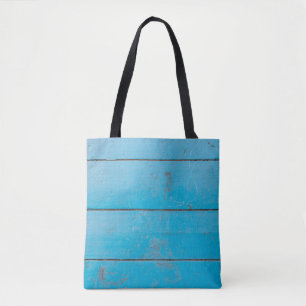 Light blue aquamarine fresh vintage wood dusty flo tote bag