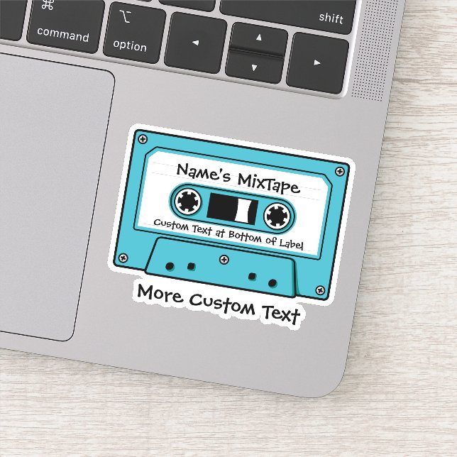 Light Blue Audio Cassette Tape (Detail)
