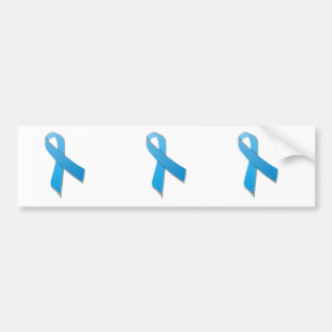 light blue awareness ribbon bumper sticker