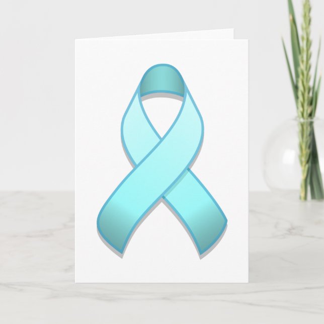 Light Blue Awareness Ribbon Card (Front)