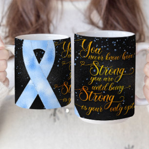 Light Blue Awareness Ribbon Mug Design