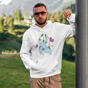 Light Blue Awareness Ribbon Support and Hope Hoodie