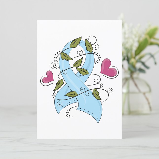 Light Blue Awareness Ribbon Support and Hope Invitation (Creator Uploaded)