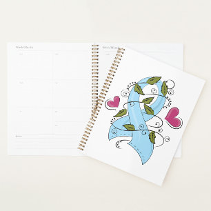 Light Blue Awareness Ribbon Support and Hope Planner