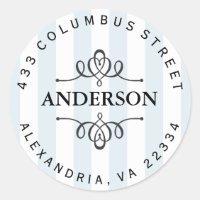 Light Blue Awning Stripes Circular