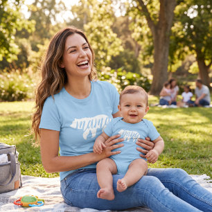 Light Blue Baby Bear Matching Family Bodysuit