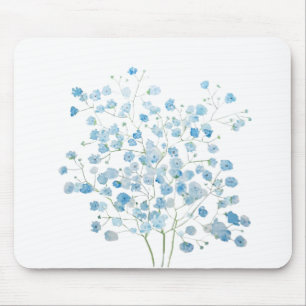 light blue Baby Breath Bouquet gypsophila Mouse Pad