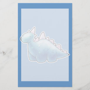 Light Blue Baby Dinosaur Stationery