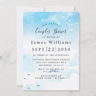 Light Blue, Beach Bridal Shower Invitation