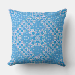 light blue beautiful fashionable retro ornament cushion