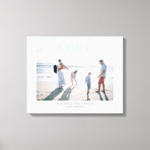Light Blue Big Love Memory Event Photo Canvas Print