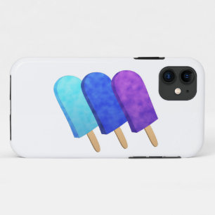 Light Blue, Blue, and Purple Ice Pops iPhone 11 Case