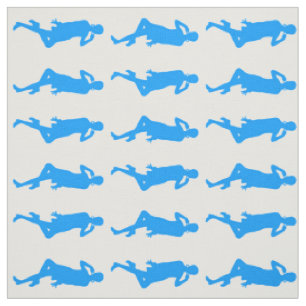 Light Blue Bold Mod GoGo Girls Fabric