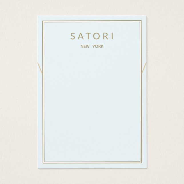 Light Blue Border Necklace Bracelet Display (Front)