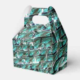 Light blue, bubbles upon grating or brick effect? favour box
