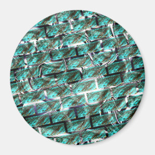 Light blue, bubbles upon grid or brick effect? magnet