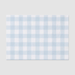 Light Blue Buffalo Check Pattern Tissue Paper