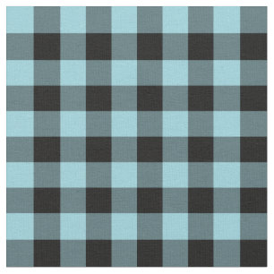Light Blue Buffalo Check Plaid Fabric