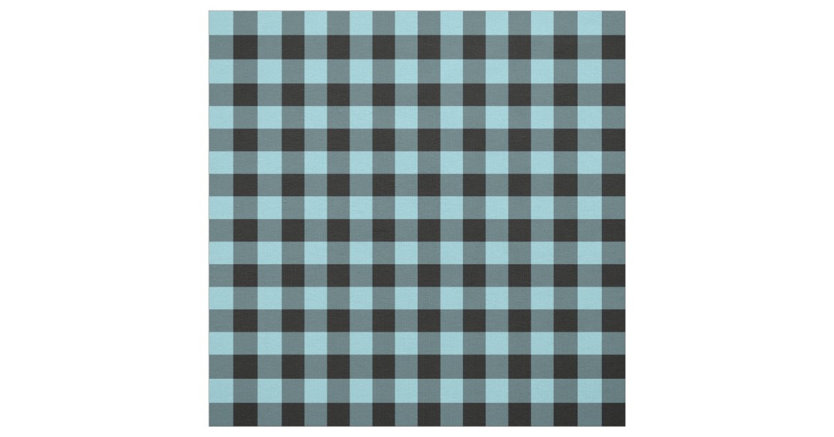 Light Blue Buffalo Check Plaid Fabric | Zazzle.com.au