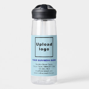 Light Blue Business Brand on 25 oz Water Bottle