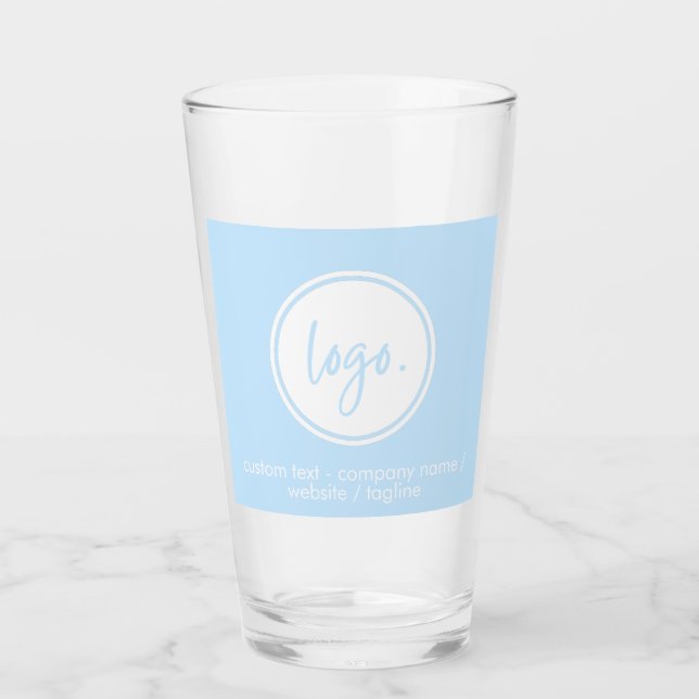  LIGHT BLUE BUSINESS LOGO COMPANY TEMPLATE DESIGN GLASS (Front)