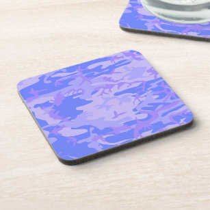 Light Blue Camouflage Pattern Coaster