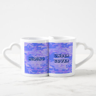 Light Blue Camouflage Pattern Coffee Mug Set