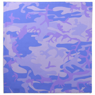 Light Blue Camouflage Pattern Napkin