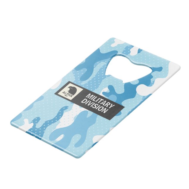 Light Blue Camouflage Polka Dot Pattern (Front Angled)