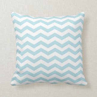 Light Blue Chevron Pillow