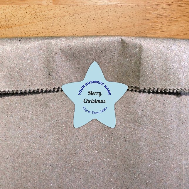 Light Blue Christmas Business Star Shape Sticker (Creator Uploaded)