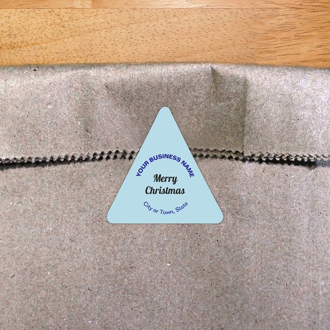 Light Blue Christmas Business Triangle Sticker (Creator Uploaded)