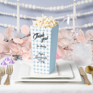 Light Blue Circle Pattern Bachelorette Party Favour Box