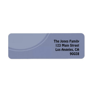 Light Blue Circle Return Address Label