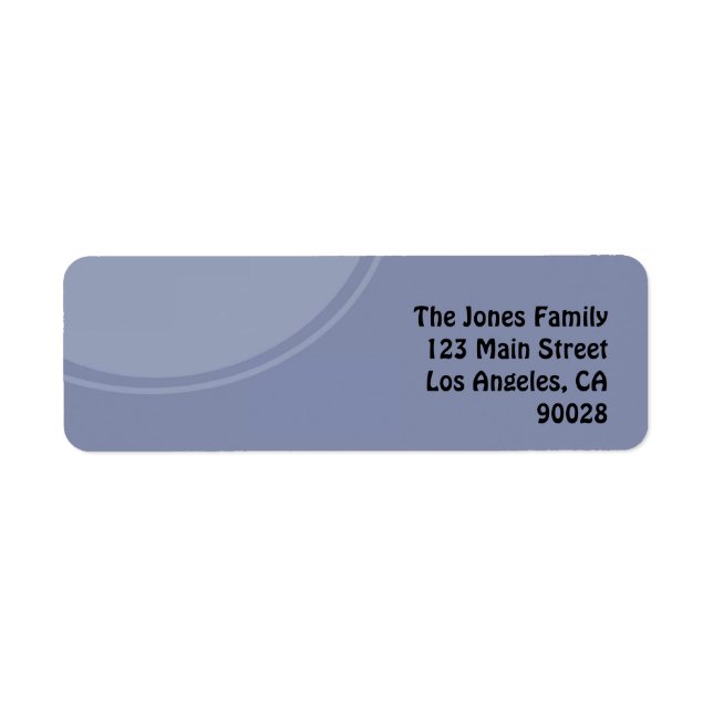 Light Blue Circle Return Address Label (Front)