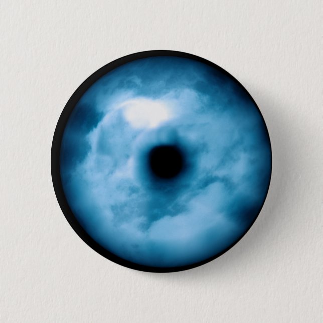 Light Blue cloudy eye graphic 6 Cm Round Badge (Front)