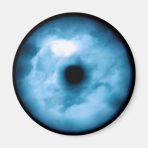 Light Blue cloudy eye graphic Magnet