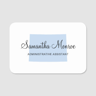 Light Blue Colorado Name Tag